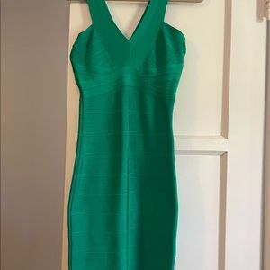 Bebe green bodycon dress